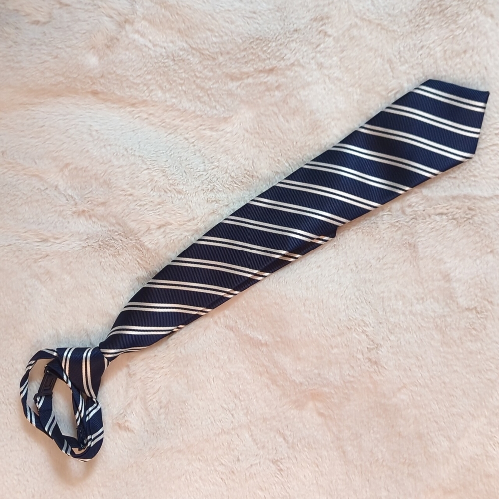 The Childrens' Place navy & white striped tie (size 4-7)